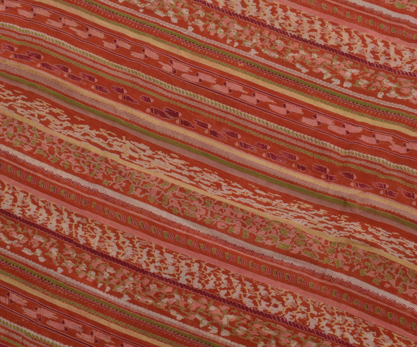 Sushila Vintage Indian Saree Pure Georgette Silk Printed 5 Yard Craft Fabric