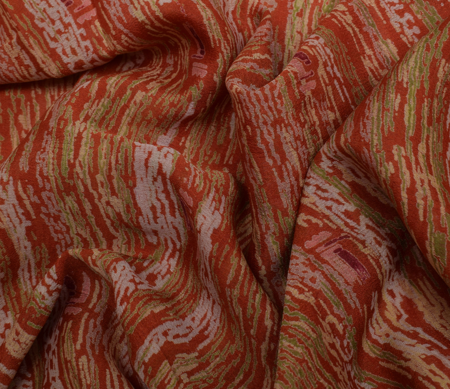 Sushila Vintage Indian Saree Pure Georgette Silk Printed 5 Yard Craft Fabric