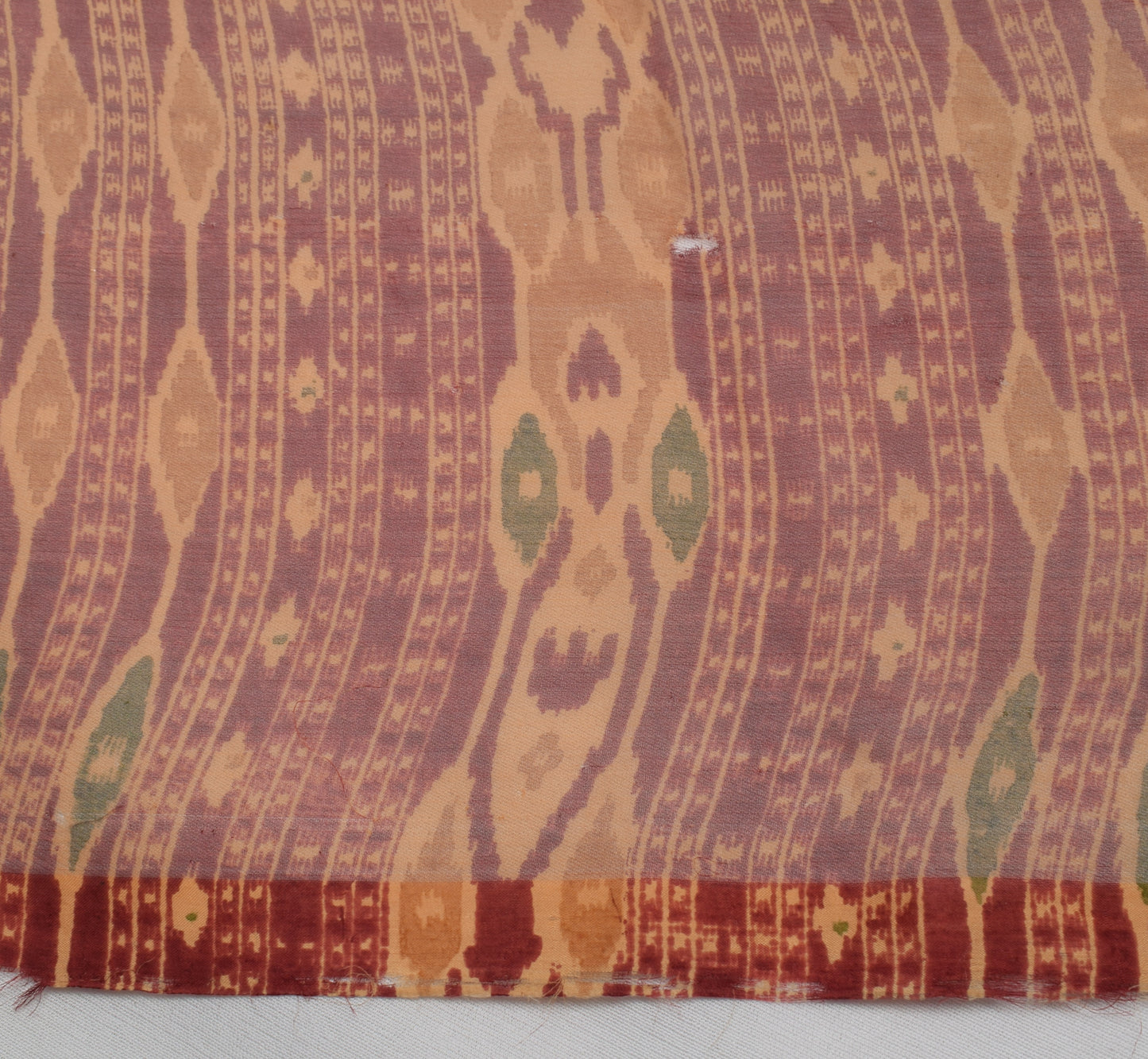 Sushila Vintage Brown Saree 100% Pure Georgette Silk Printed 5 Yard Craft Fabric