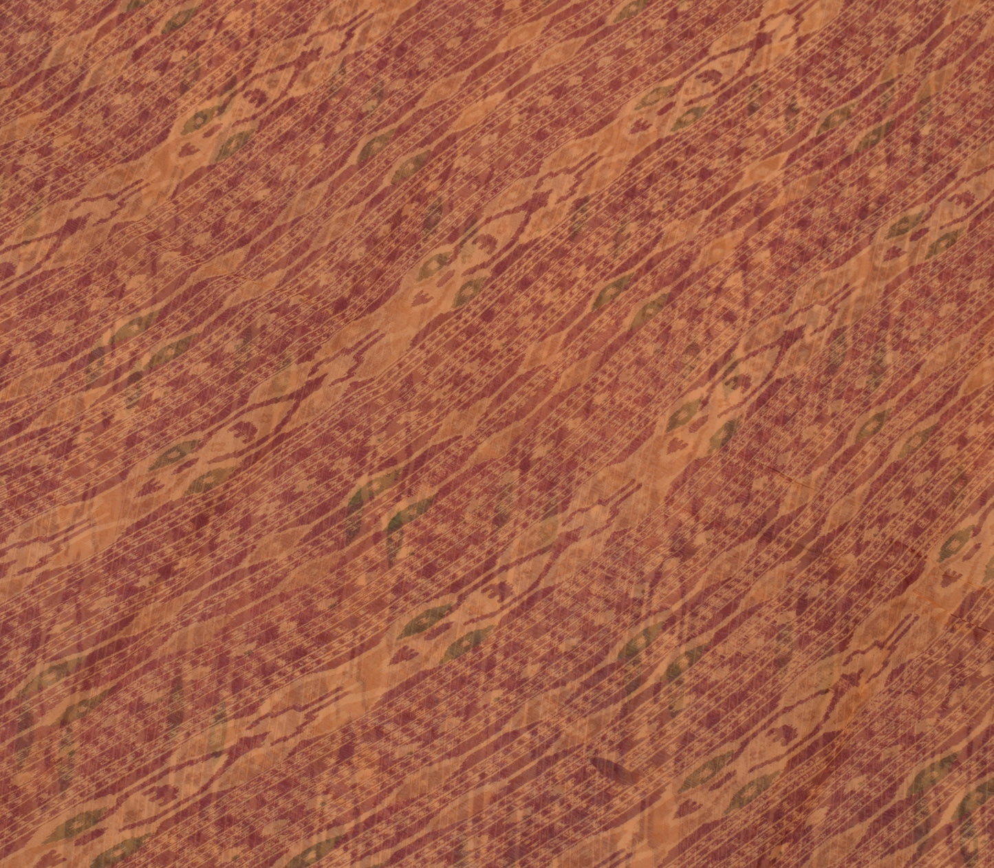 Sushila Vintage Brown Saree 100% Pure Georgette Silk Printed 5 Yard Craft Fabric