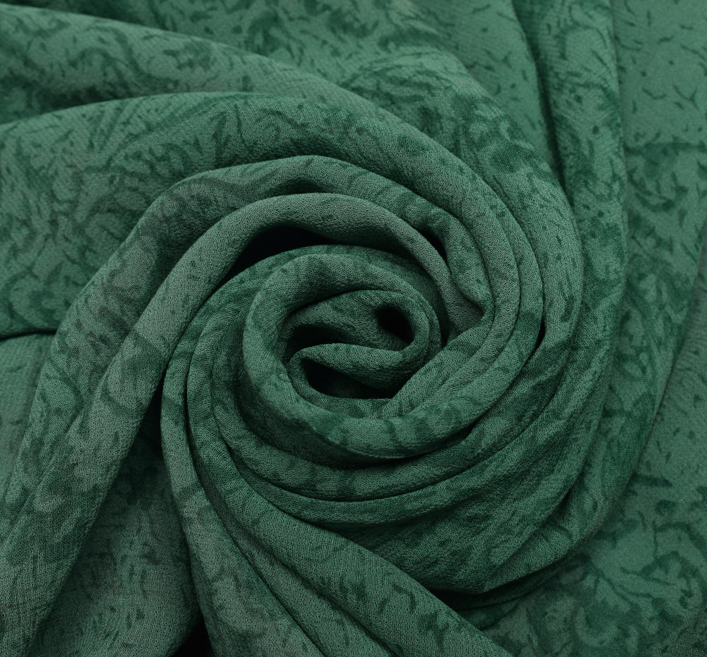 Sushila Vintage Green Saree 100% Pure Georgette Silk Printed 5 Yard Craft Fabric