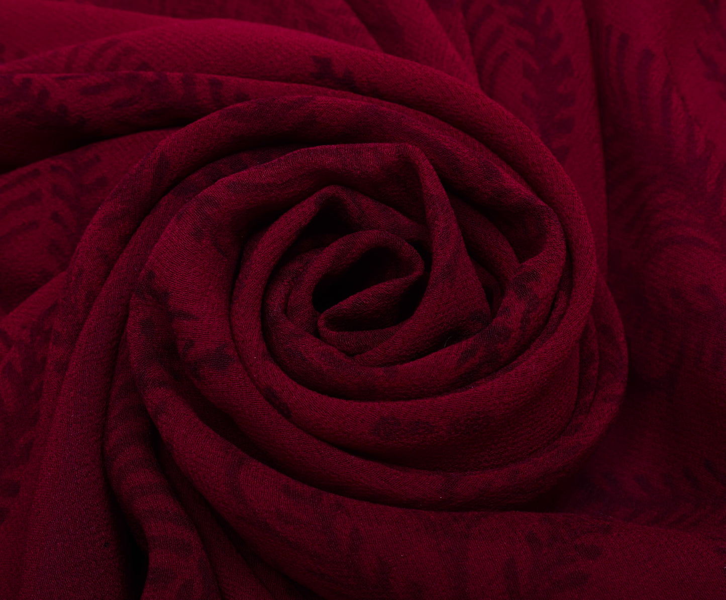 Sushila Vintage Maroon Saree 100% Pure Georgette Silk Printed Paisley Fabric