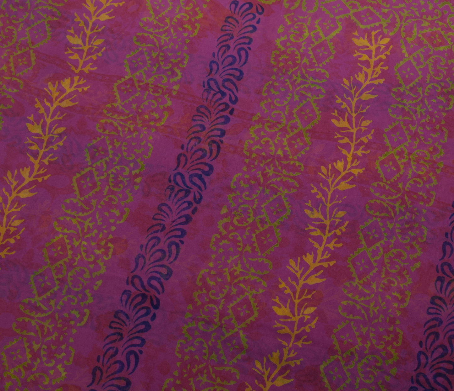 Sushila Vintage Mustard Saree 100% Pure Georgette Silk Printed Floral Fabric