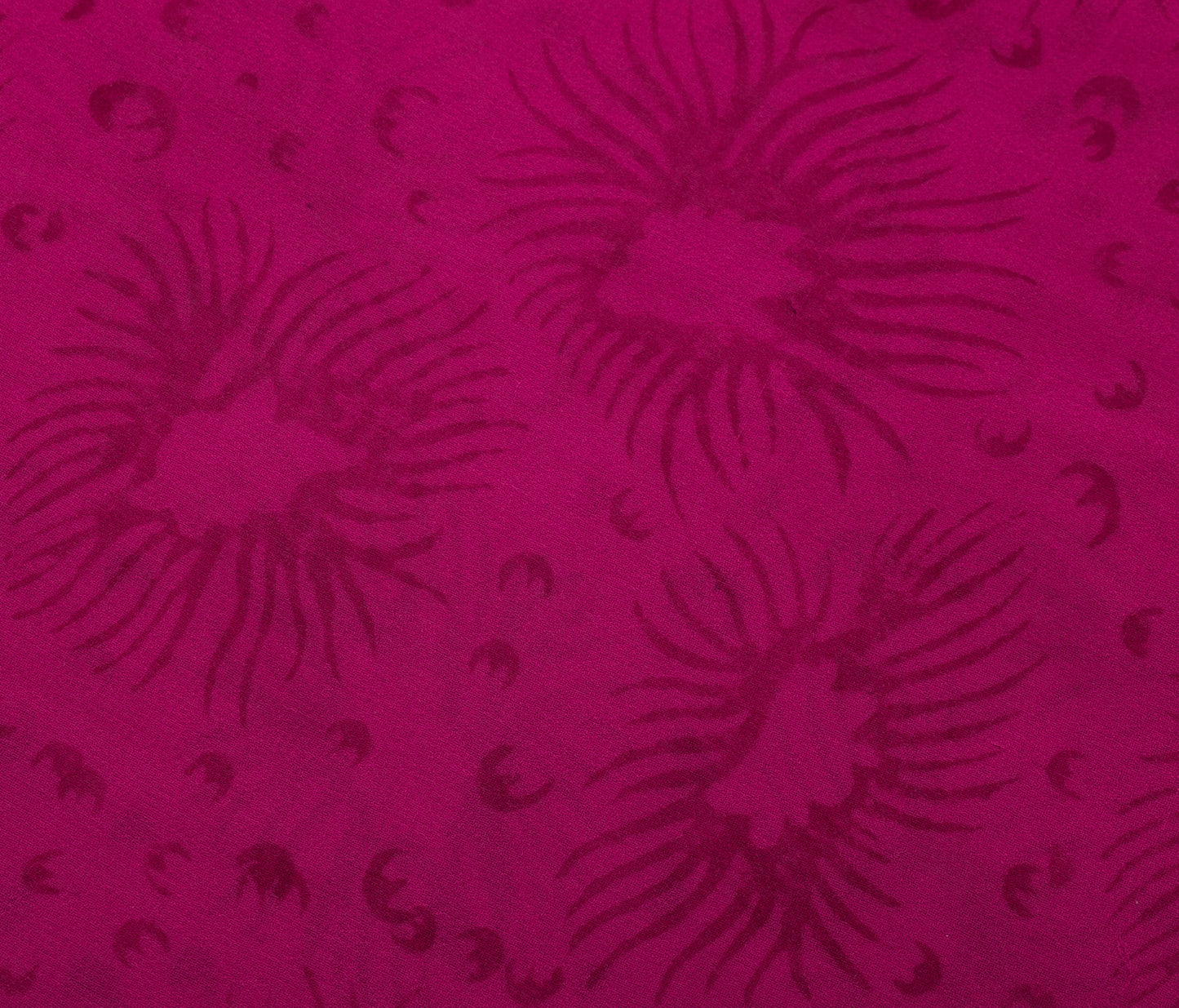 Sushila Vintage Magenta Saree 100% Pure Georgette Silk Printed Craft Fabric