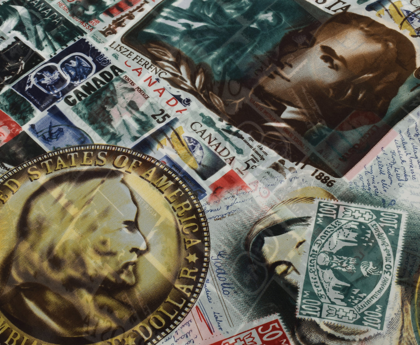 Sushila Vintage White Antique Saree Blend Georgette Silk Printed Craft Fabric