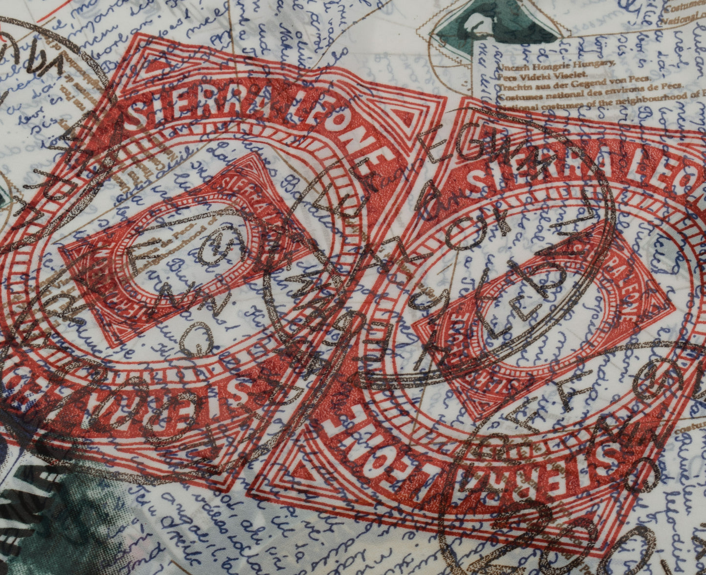 Sushila Vintage White Antique Saree Blend Georgette Silk Printed Craft Fabric