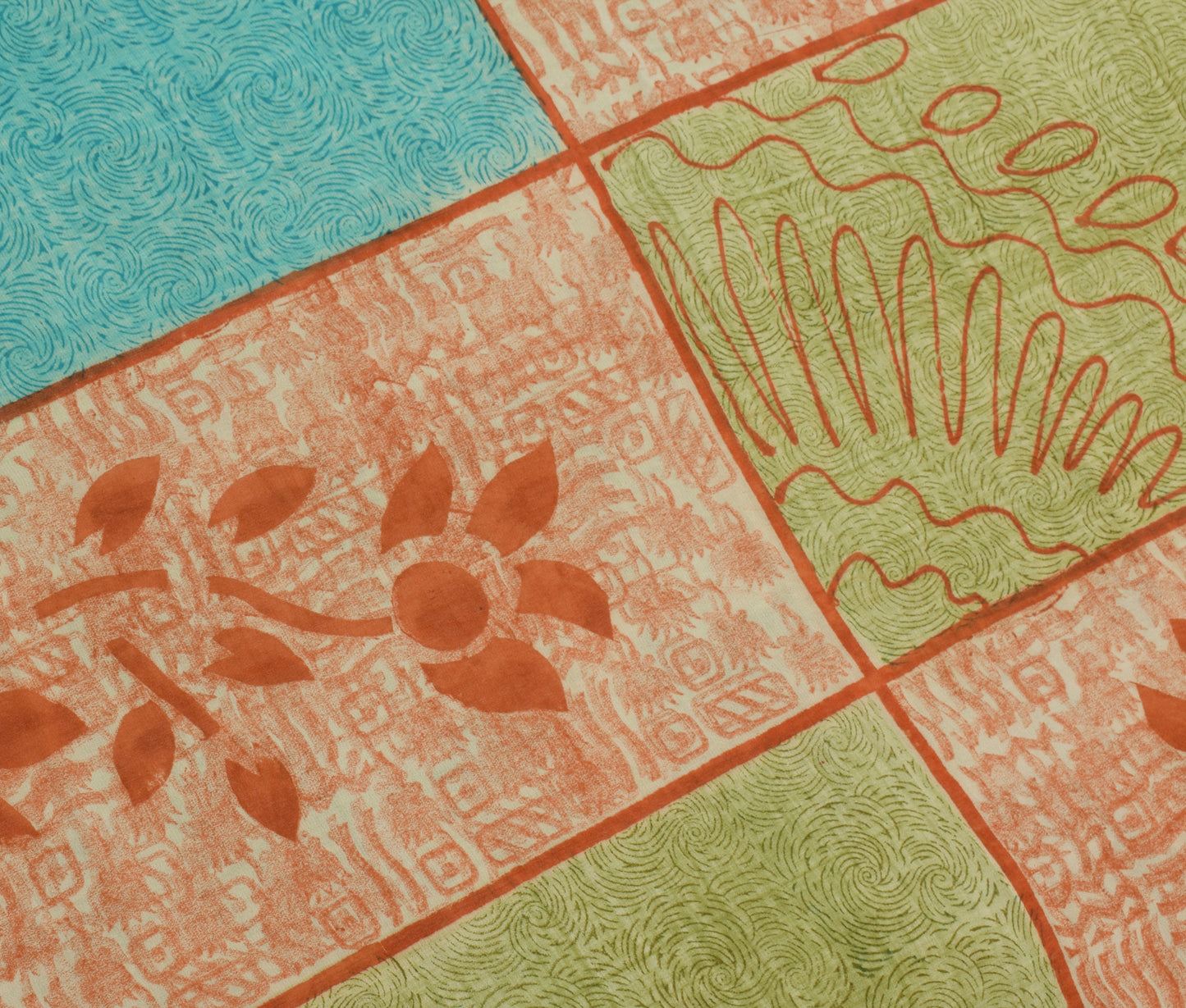 Sushila Vintage Saree 100% Pure Georgette Silk Printed Floral 5 YD Craft Fabric