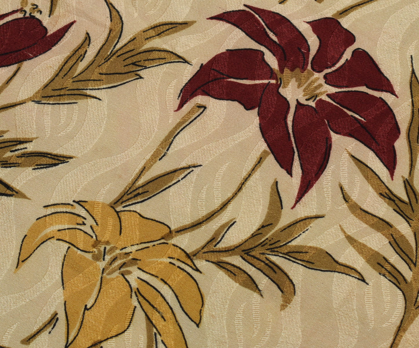 Sushila Vintage Gray Saree 100% Pure Georgette Silk Printed Floral Craft Fabric