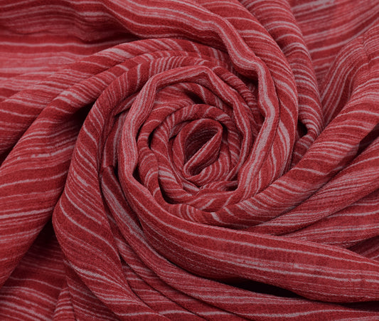 Sushila Vintage Indian Saree 100% Pure Georgette Silk Printed 5 YD Craft Fabric