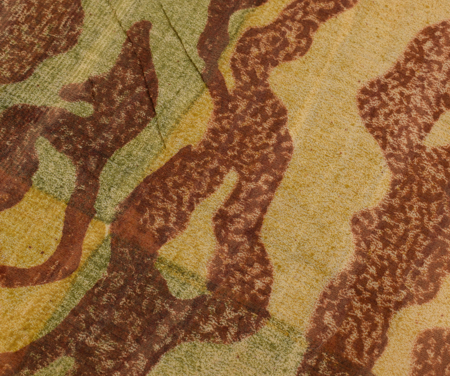 Sushila Vintage Saree 100%Pure Georgette Silk Printed Floral 5 Yard Craft Fabric