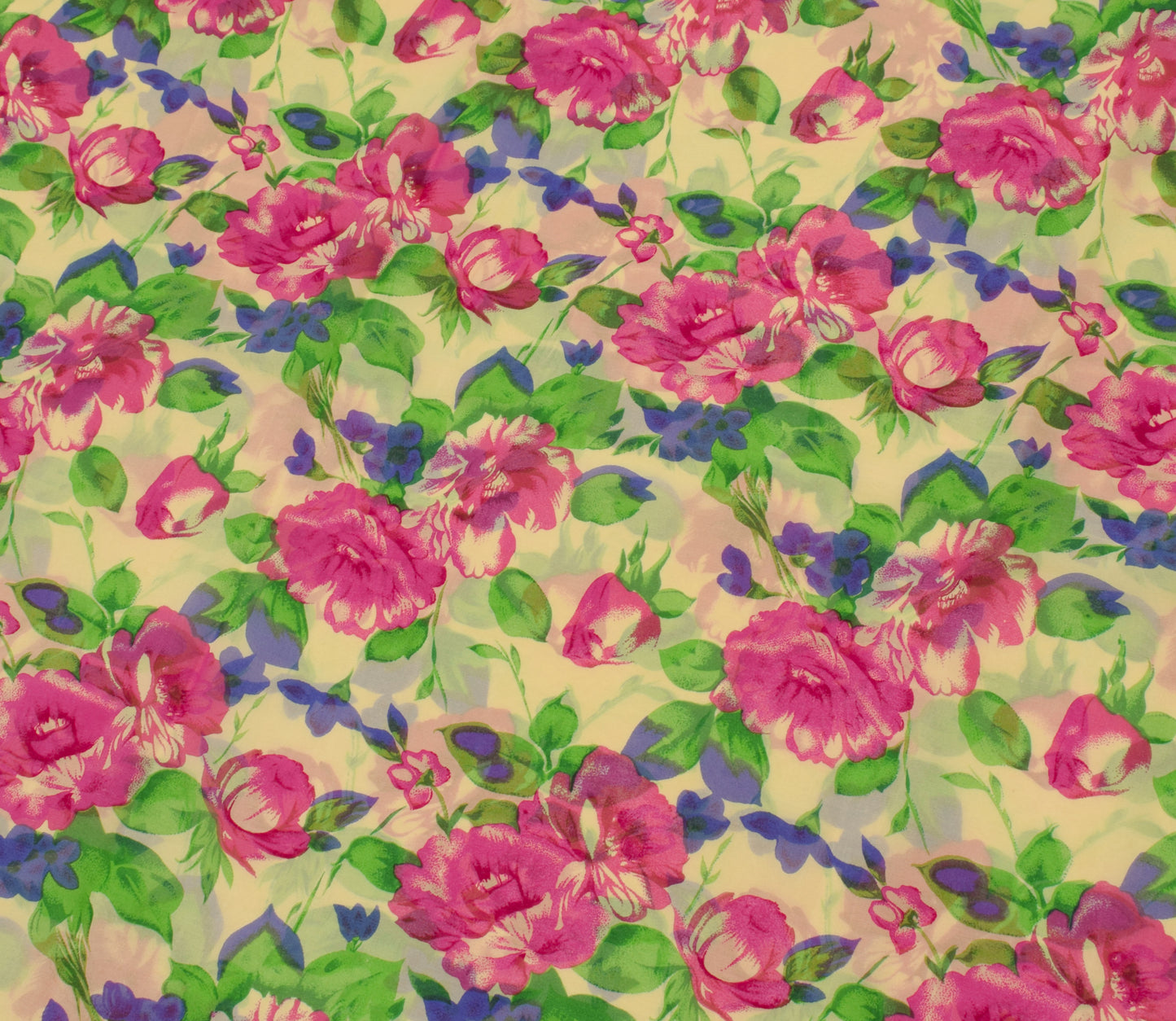 Sushila Vintage Cream Saree 100% Pure Georgette Silk Printed Floral Craft Fabric