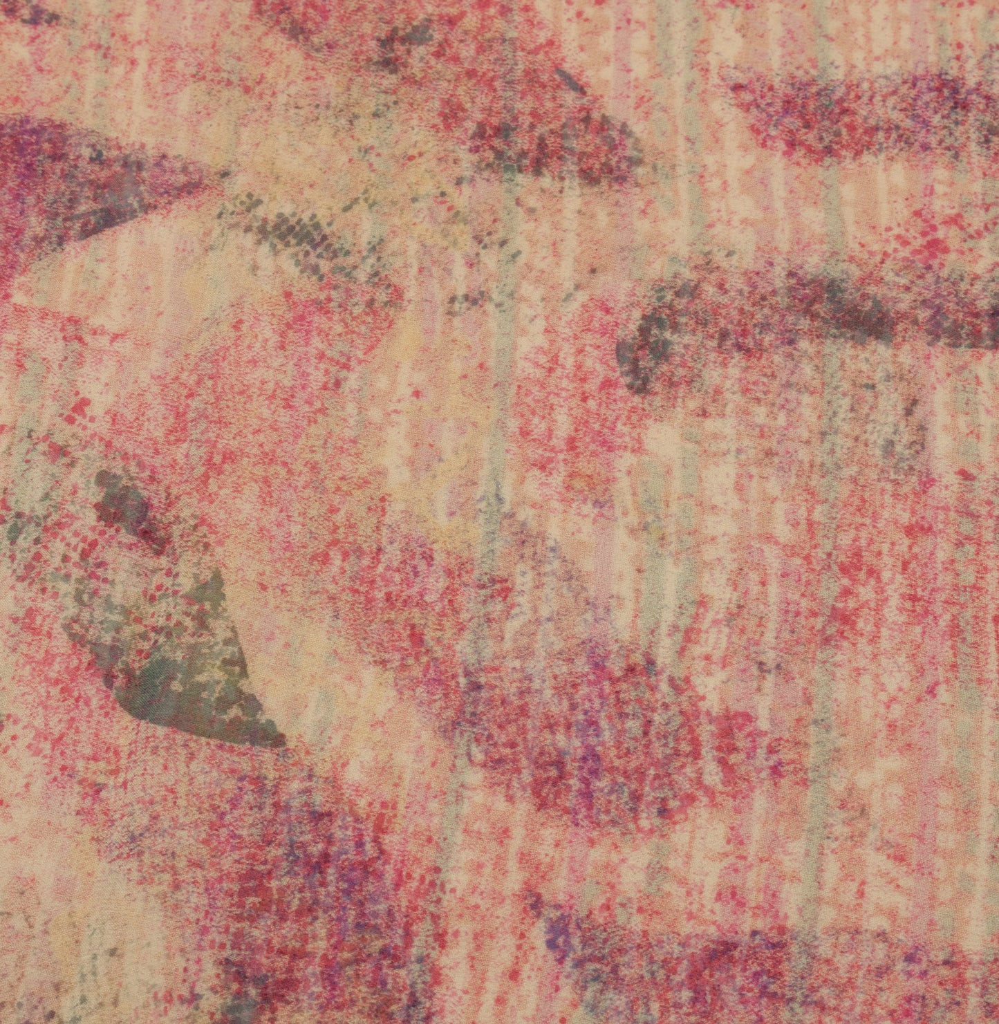 Sushila Vintage Indian Saree 100% Pure Georgette Silk Printed 5 YD Craft Fabric