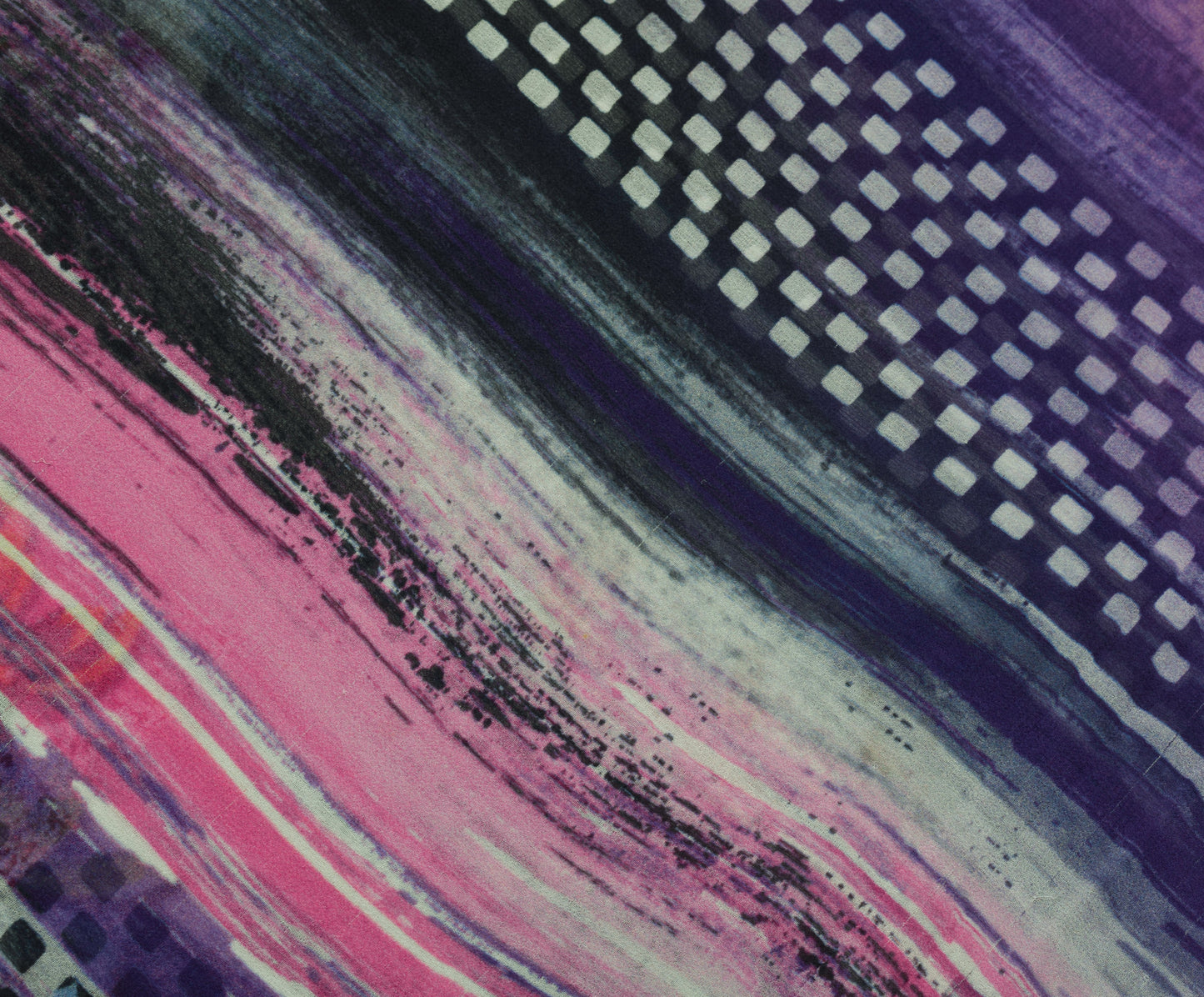 Sushila Vintage Purple Saree 100%Pure Georgette Silk Printed Floral Craft Fabric