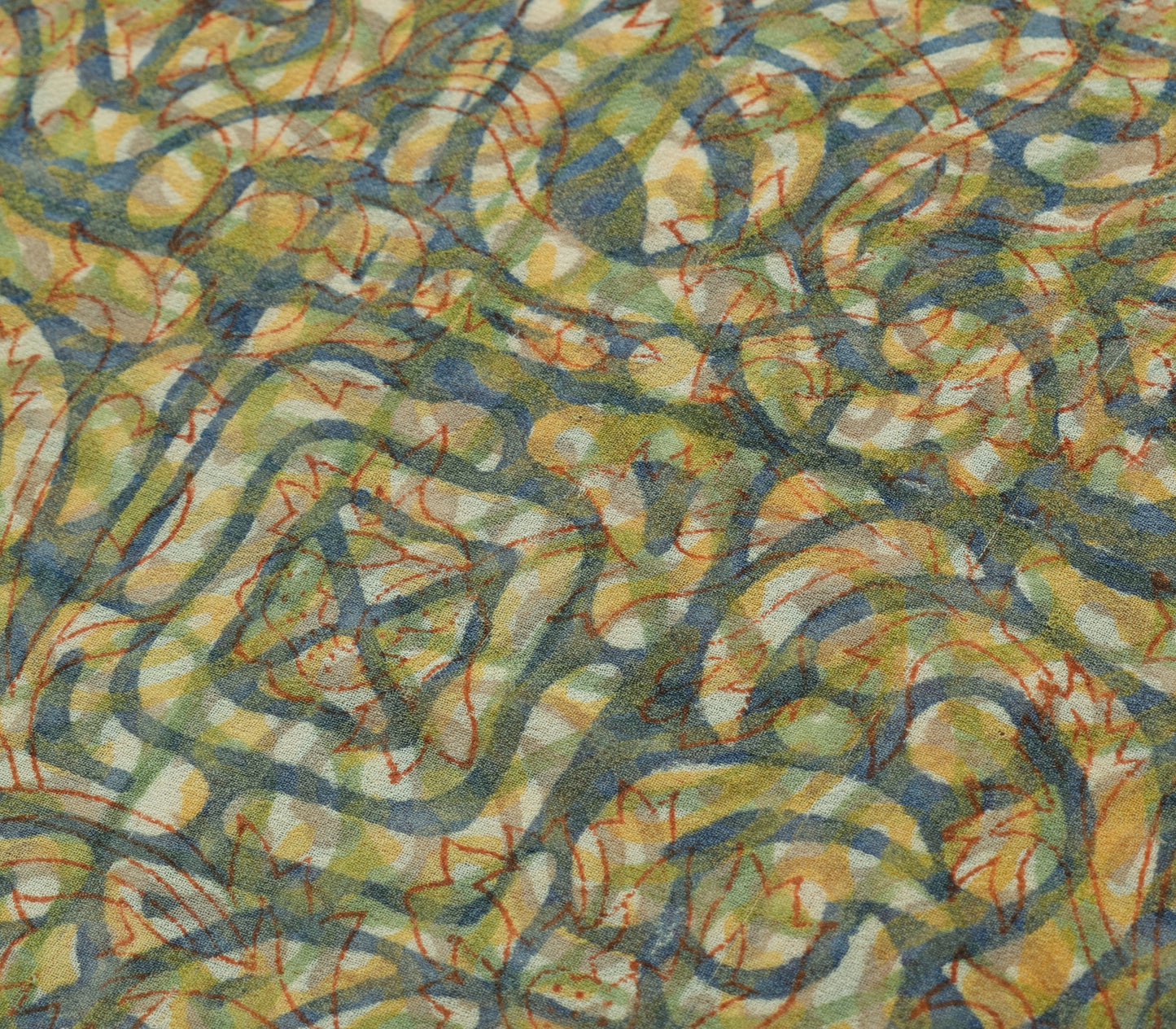 Sushila Vintage Indian Saree 100% Pure Georgette Silk Printed 5 YD Craft Fabric