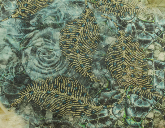 Sushila Vintage Saree 100% Pure Georgette Digital Printed Floral Craft Fabric