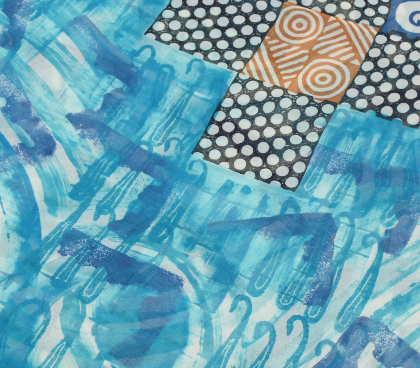 Sushila Vintage Indian Saree 100% Pure Georgette Silk Printed 5 YD Craft Fabric