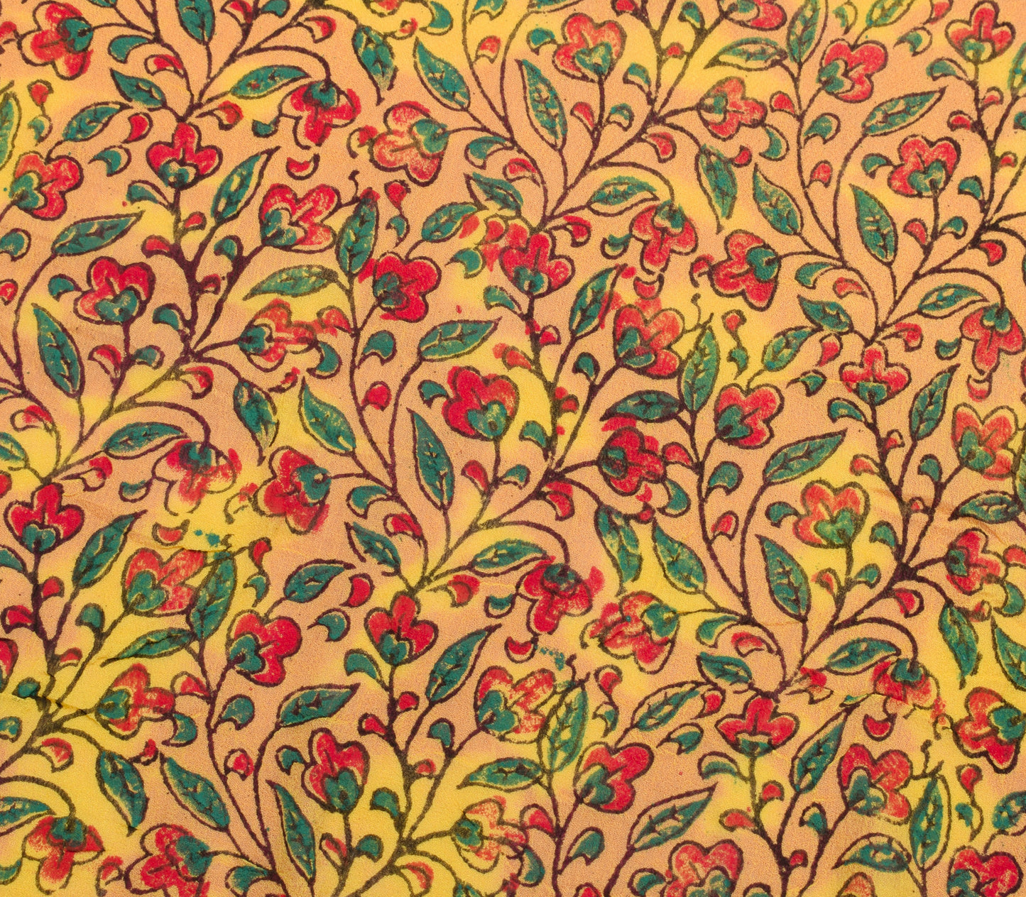 Sushila Vintage Purple Saree 100% Pure Georgette Silk Printed 5 YD Craft Fabric