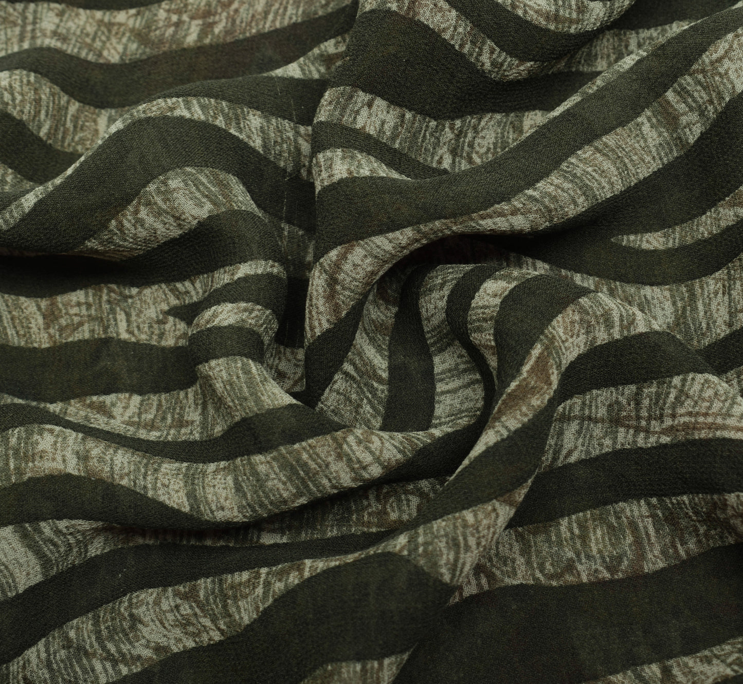 Sushila Vintage Indian Saree 100% Pure Georgette Silk Printed 5 YD Craft Fabric