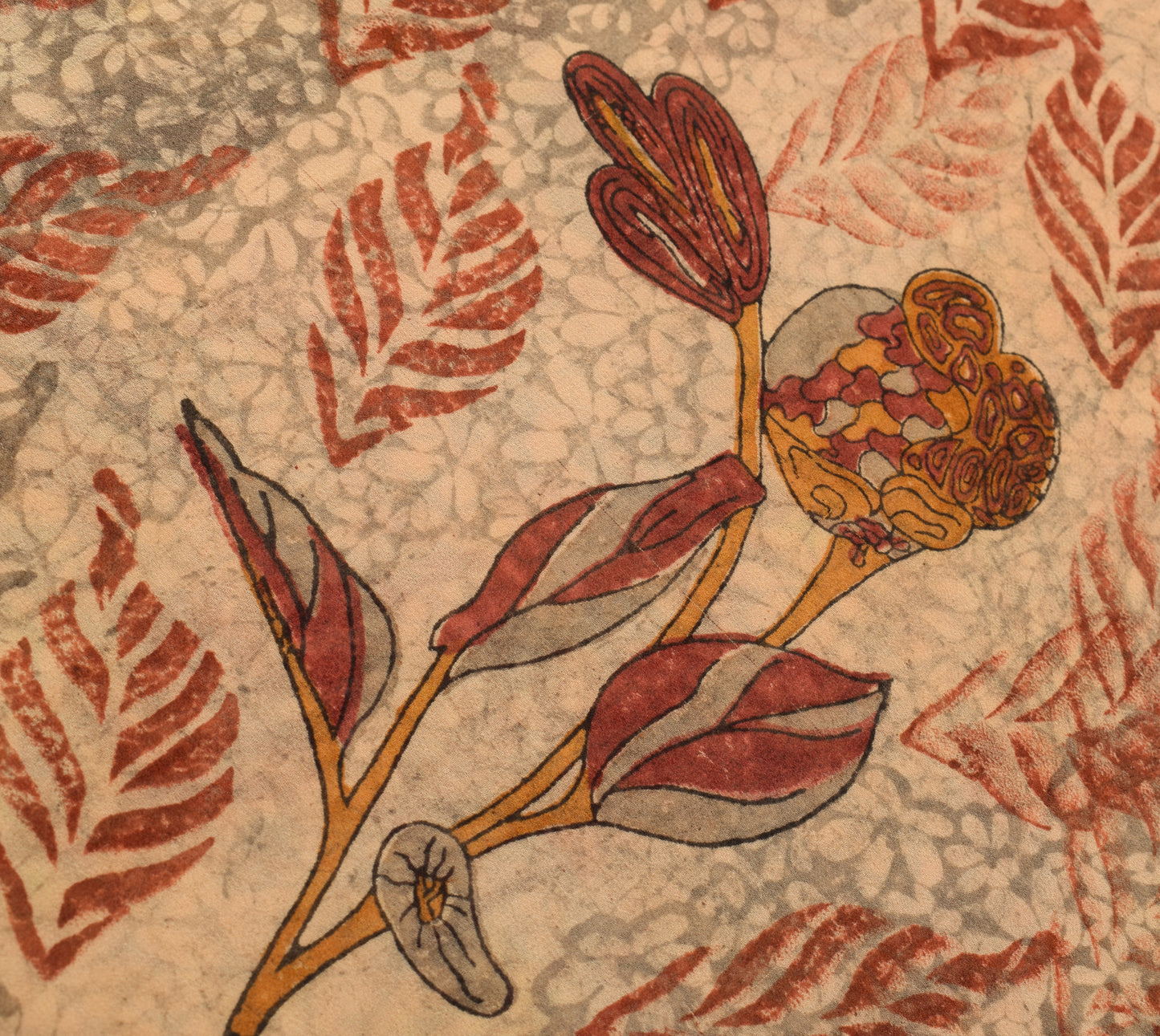 Sushila Vintage Brown Saree 100% Pure Georgette Silk Printed Floral Craft Fabric