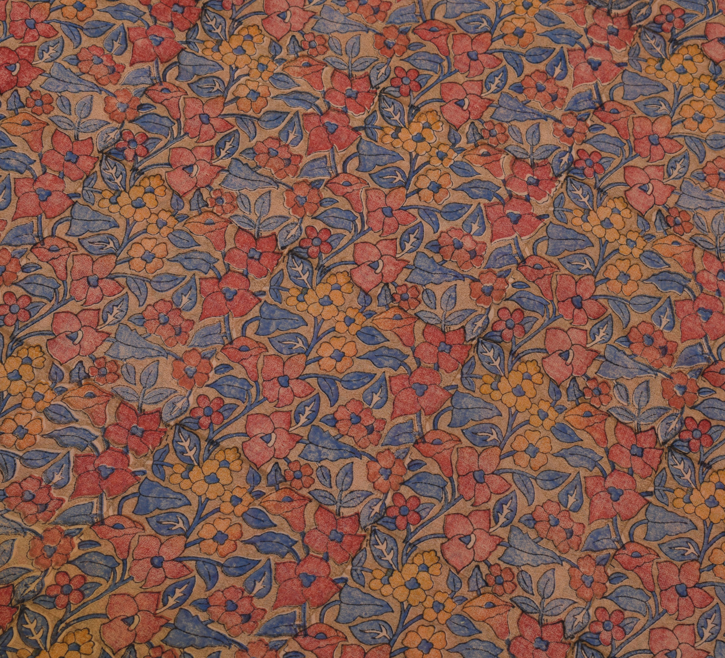 Sushila Vintage Mustard Saree Pure Georgette Silk Printed Floral Craft Fabric