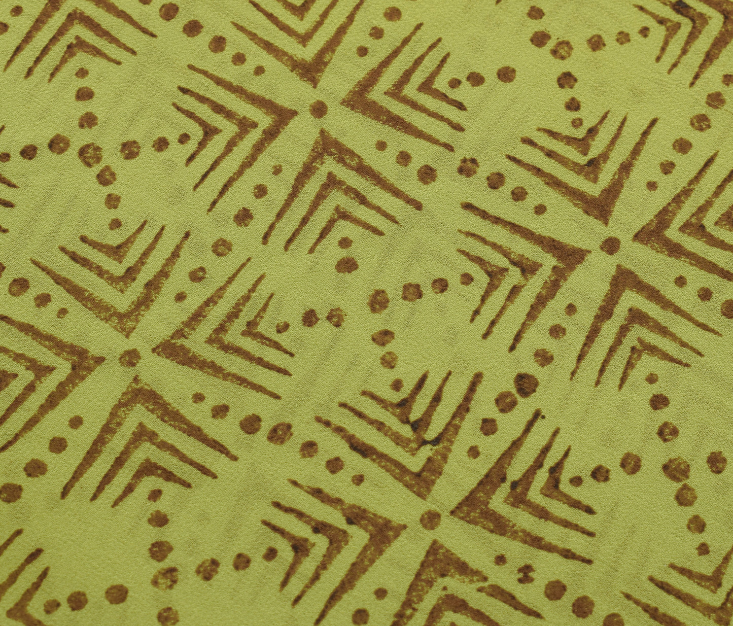 Sushila Vintage Green Indian Saree 100% Pure Georgette Silk Printed Craft Fabric