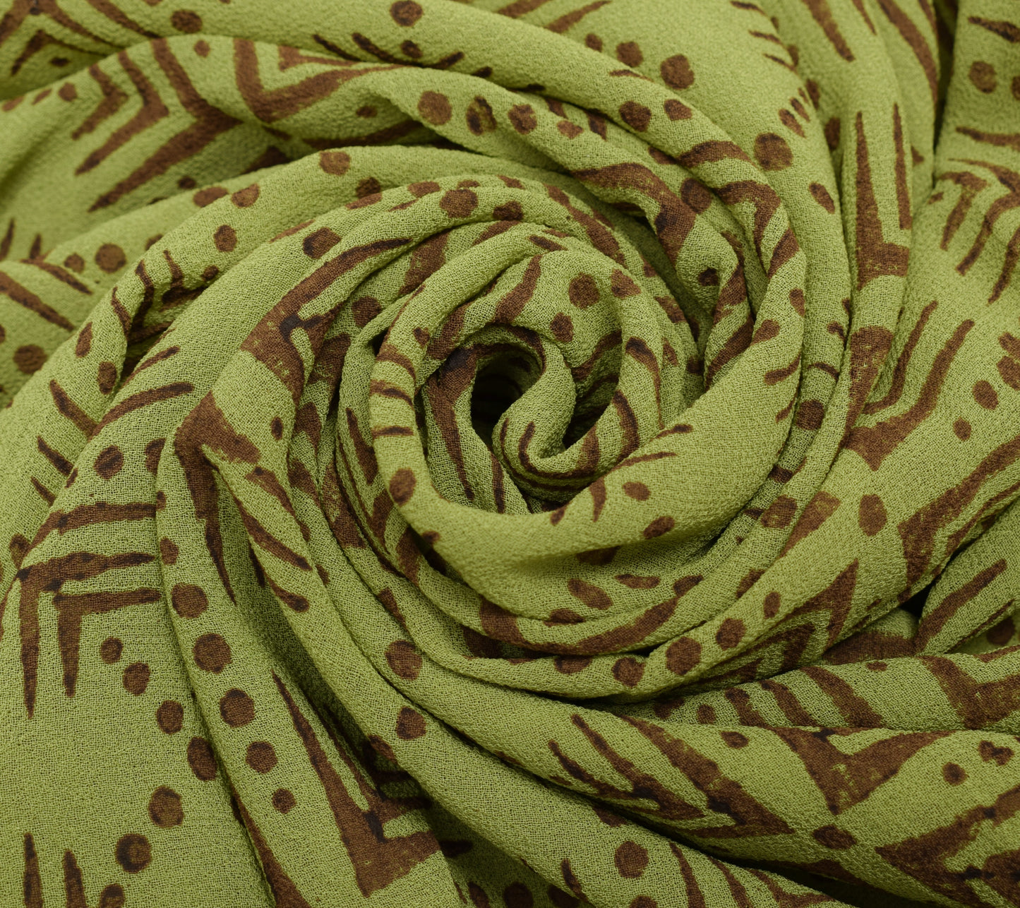 Sushila Vintage Green Indian Saree 100% Pure Georgette Silk Printed Craft Fabric