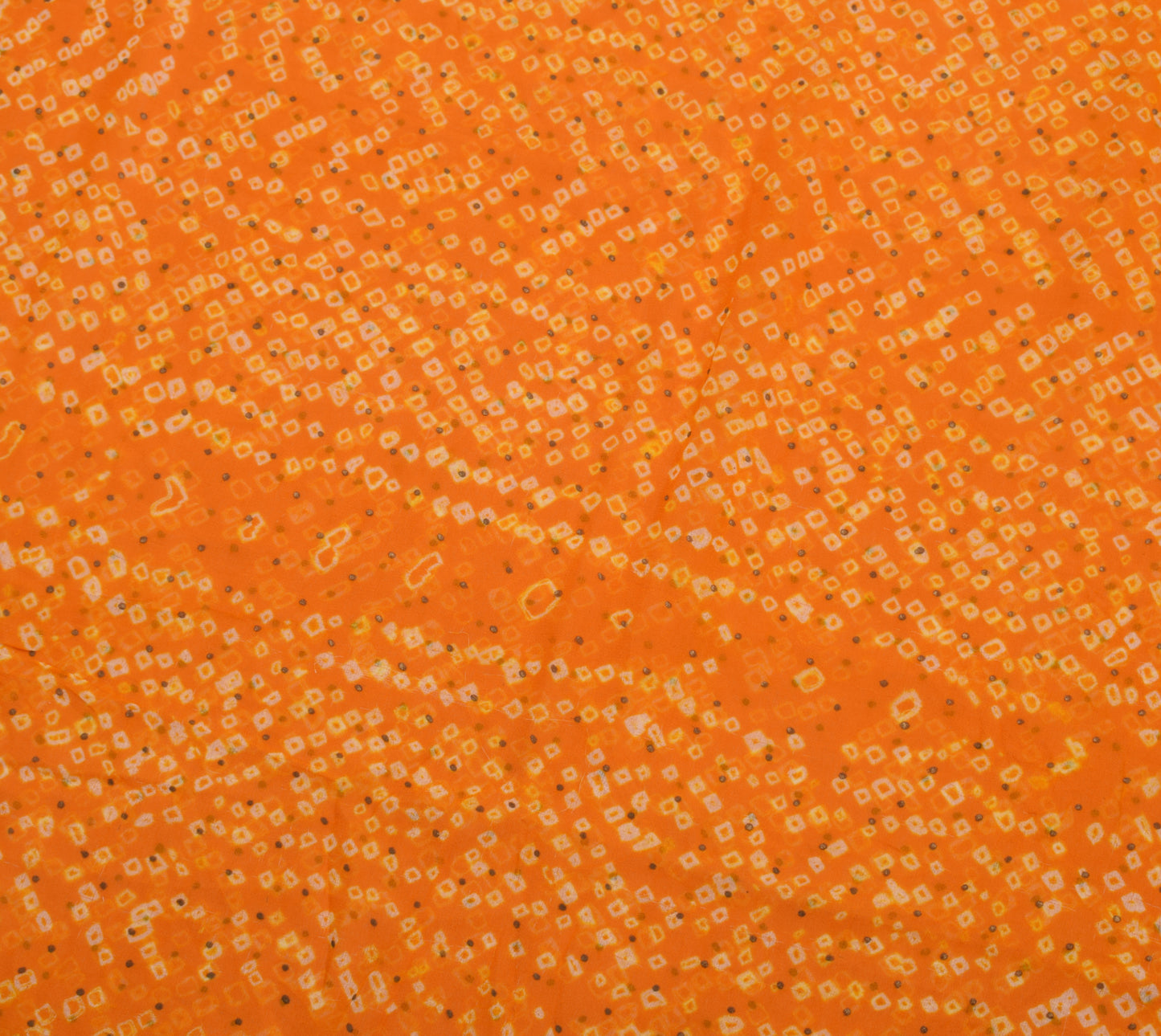 Sushila Vintage Yellow Saree 100% Pure Georgette Bandhani Printed Craft Fabric