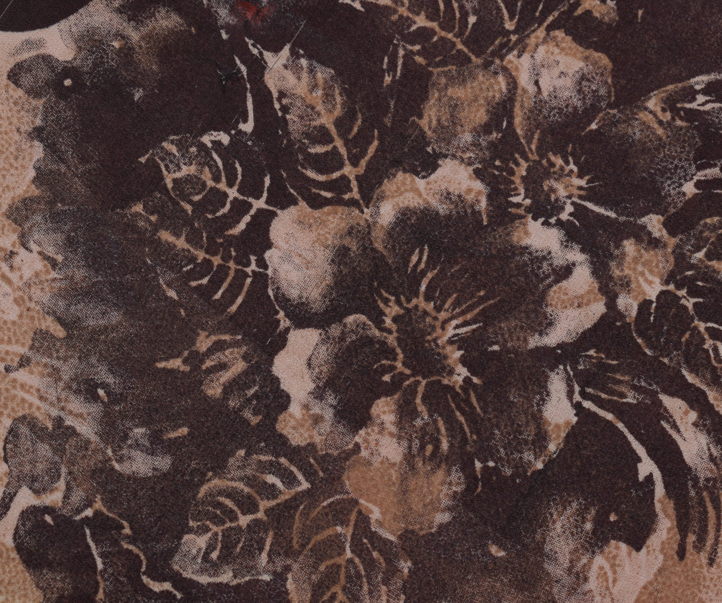 Sushila Vintage Saree 100% Pure Georgette Silk Printed Floral 5 YD Craft Fabric