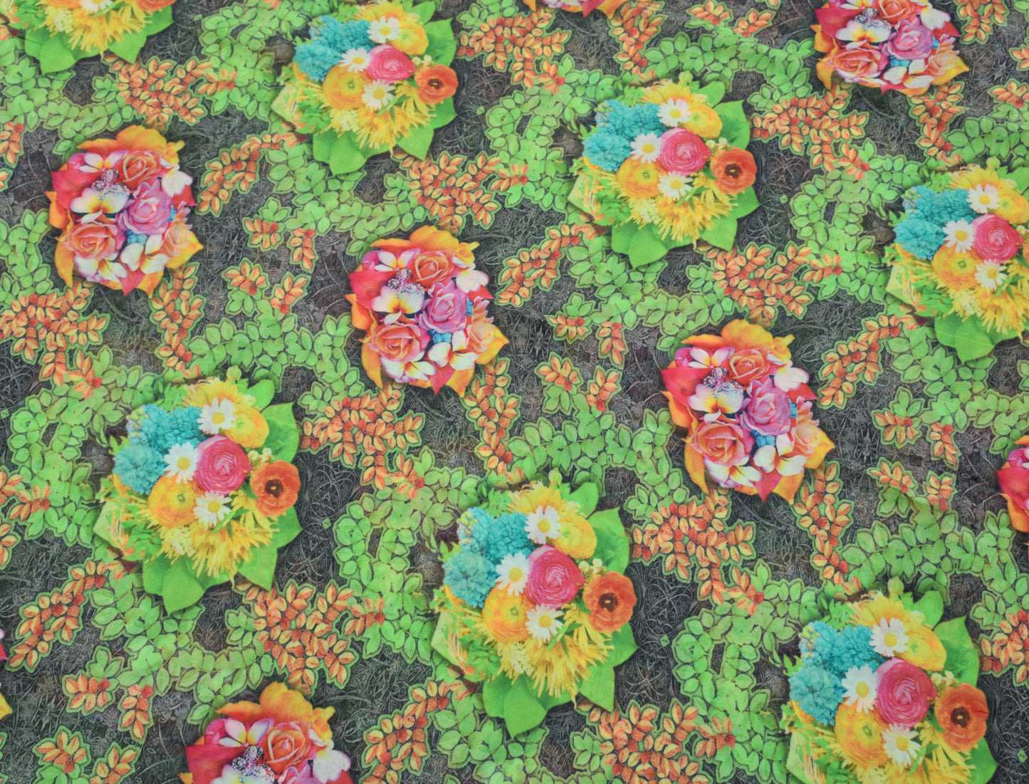 Sushila Vintage Gray Saree Pure Georgette Digital Printed Floral Craft Fabric