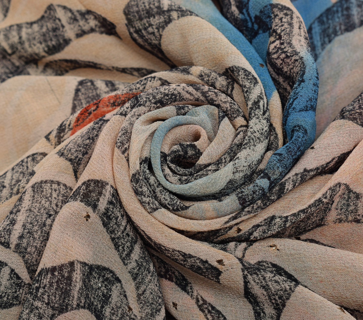 Sushila Vintage Saree 100% Pure Georgette Silk Printed 5 YD Floral Craft Fabric