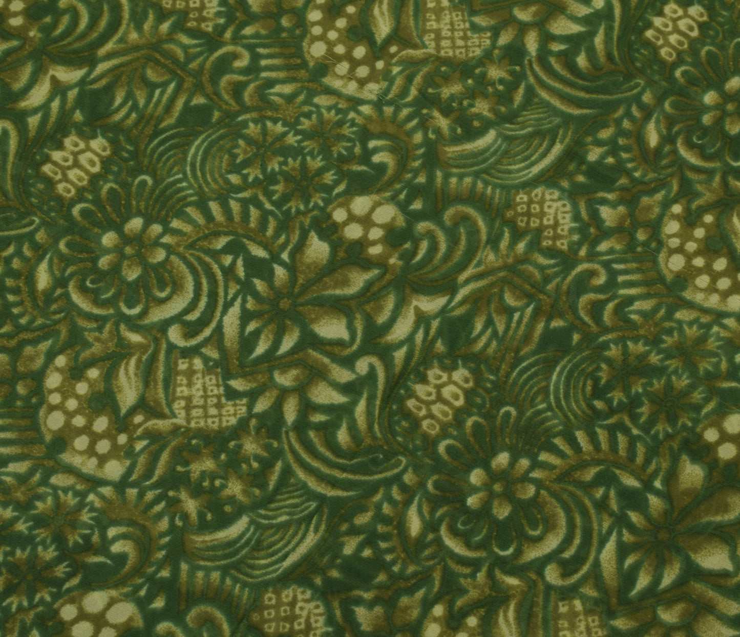 Sushila Vintage Green Saree 100% Pure Georgette Silk Printed Floral Craft Fabric