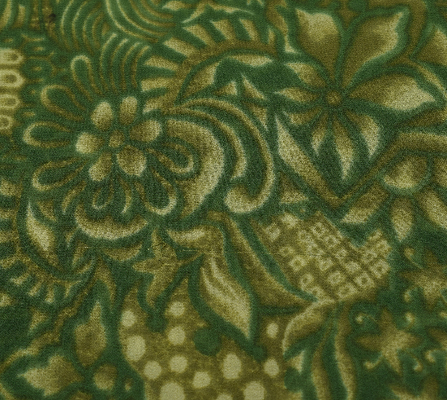 Sushila Vintage Green Saree 100% Pure Georgette Silk Printed Floral Craft Fabric