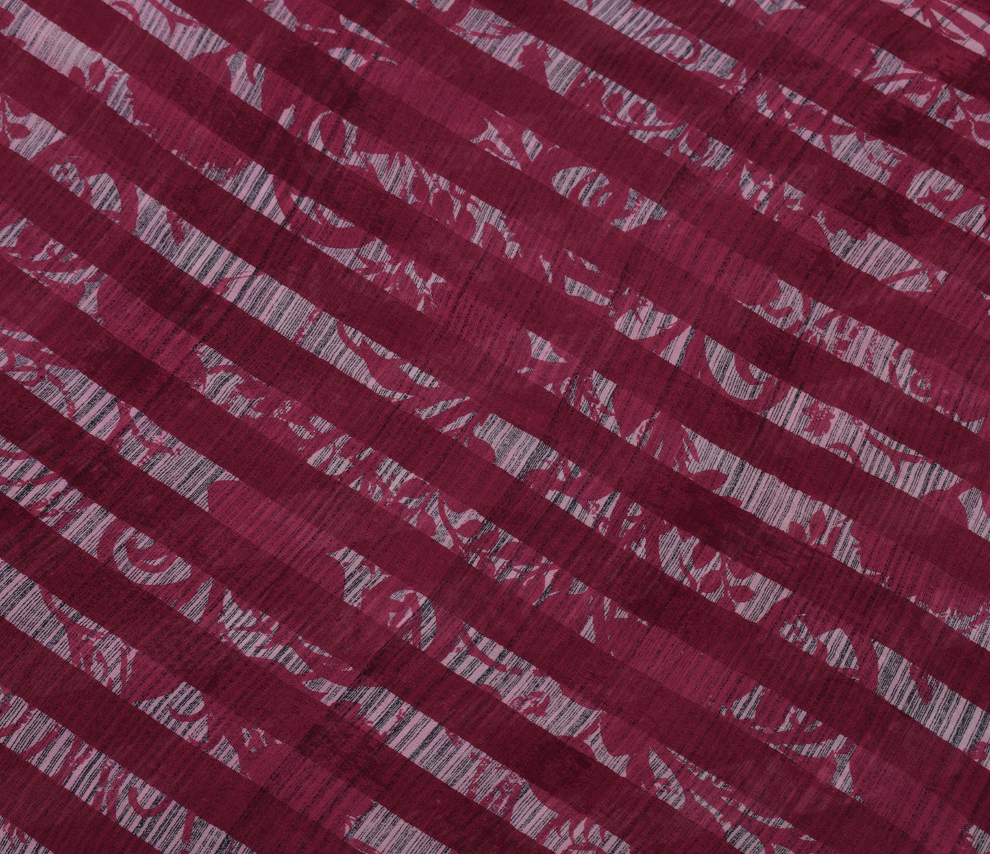 Sushila Vintage Pink Saree 100% Pure Georgette Silk Printed Floral Craft Fabric