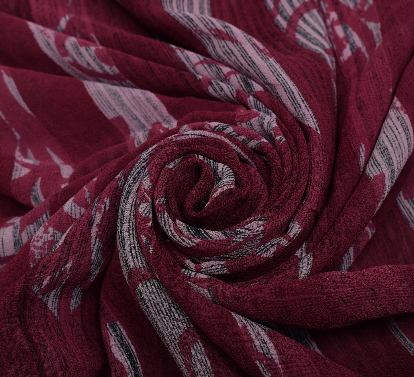 Sushila Vintage Pink Saree 100% Pure Georgette Silk Printed Floral Craft Fabric