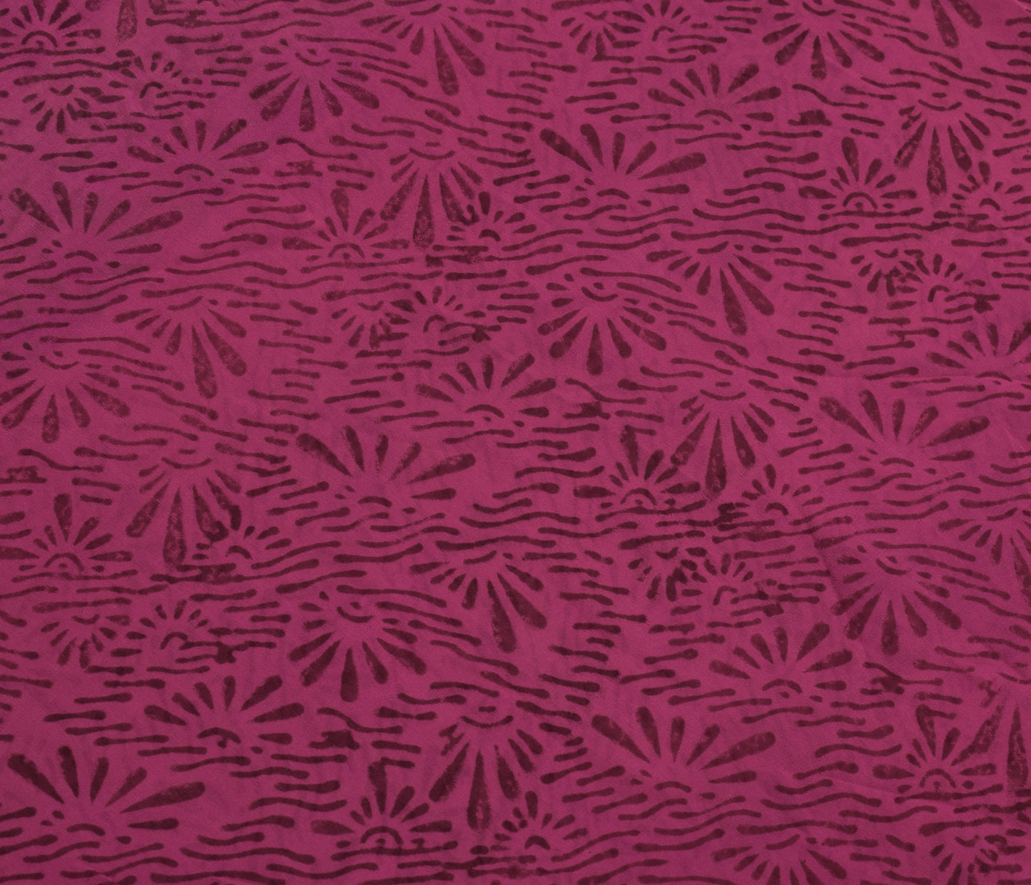Sushila Vintage Purple Saree 100%Pure Georgette Silk Printed Floral Craft Fabric