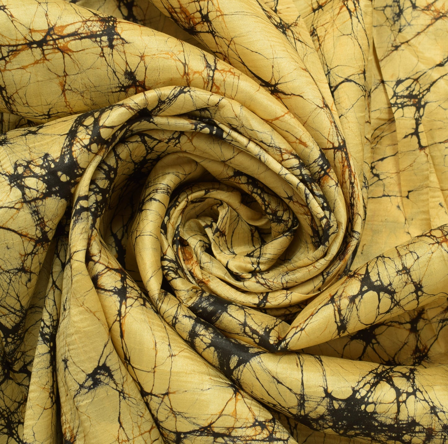 Sushila Vintage Cream Saree 100% Pure Silk Batik Printed 5 YD Soft Craft Fabric