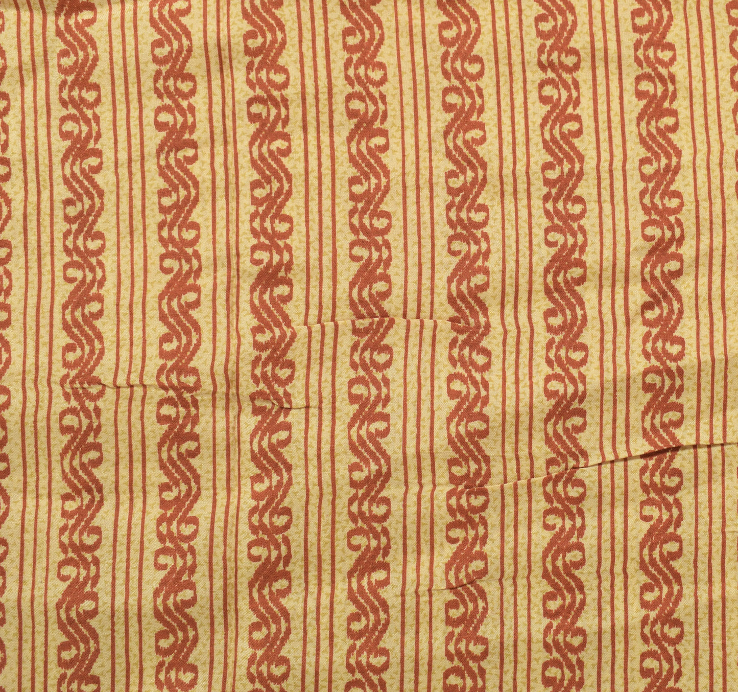 Sushila Vintage Light Brown Saree 100% Pure Silk Printed 5YD Soft Craft Fabric