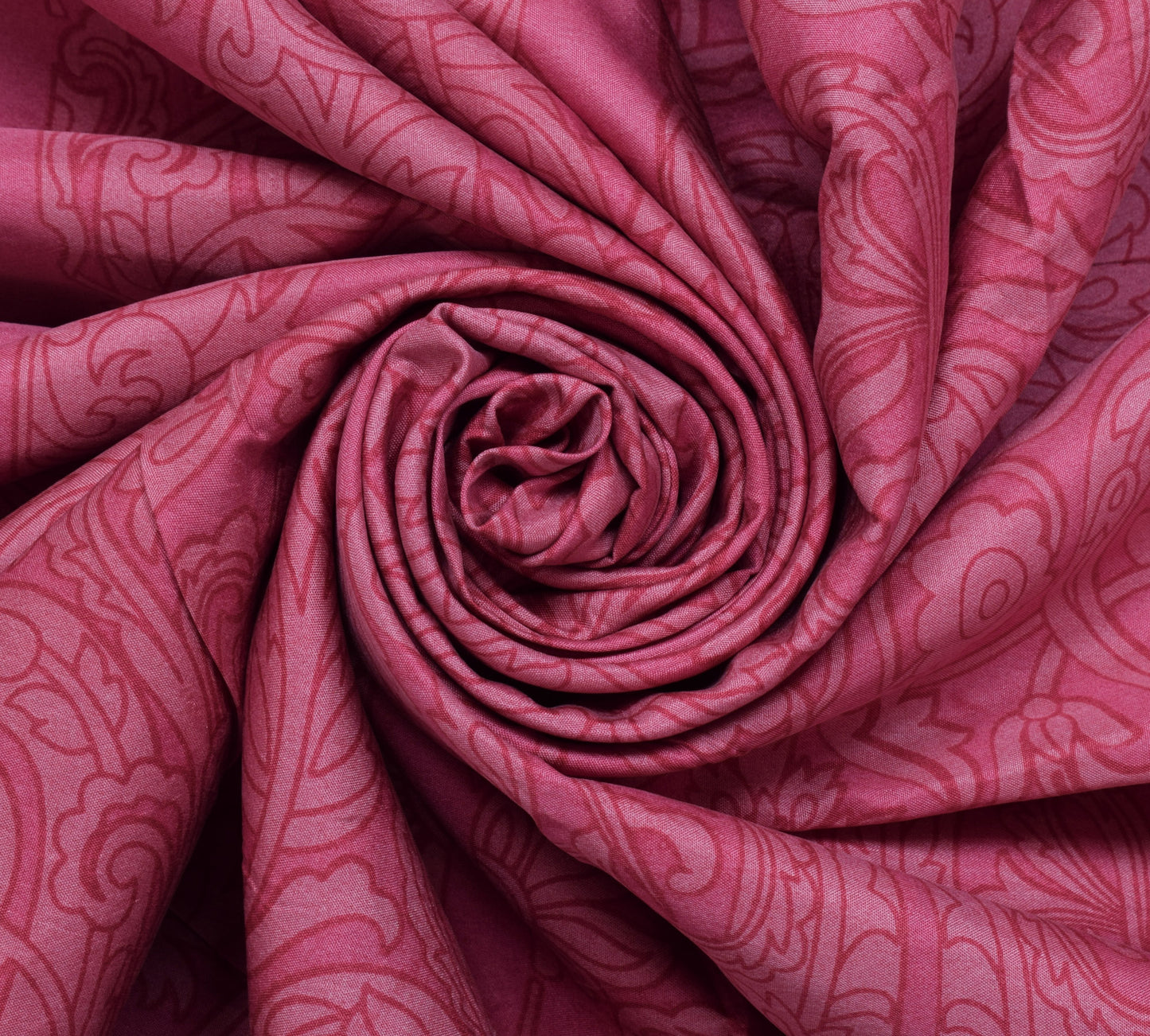 Sushila Vintage Pink Sari 100% Pure Silk Printed Floral Soft Craft 5 Yard Fabric