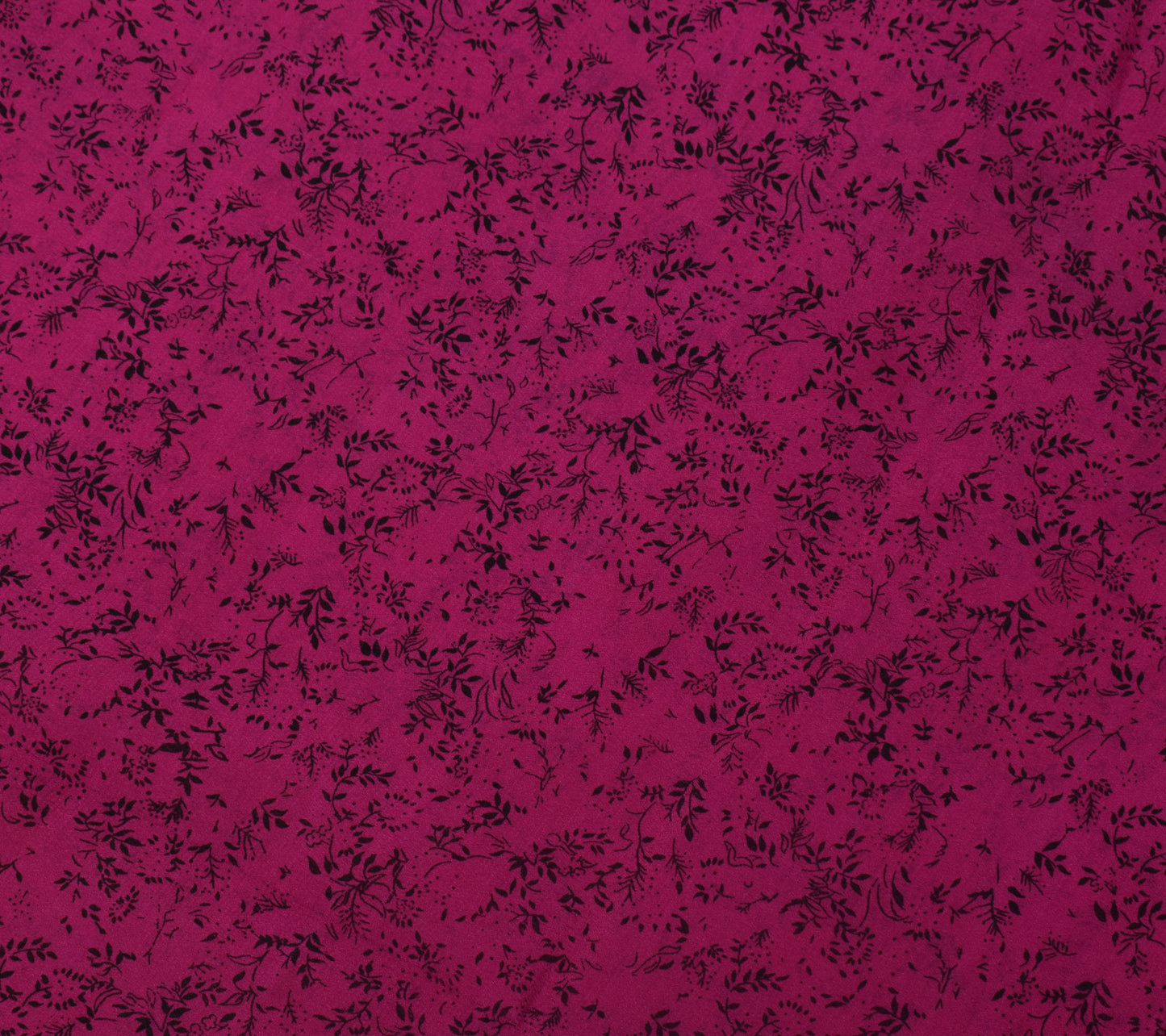 Sushila Vintage Magenta Saree 100% Pure Silk Printed Floral Soft Craft Fabric