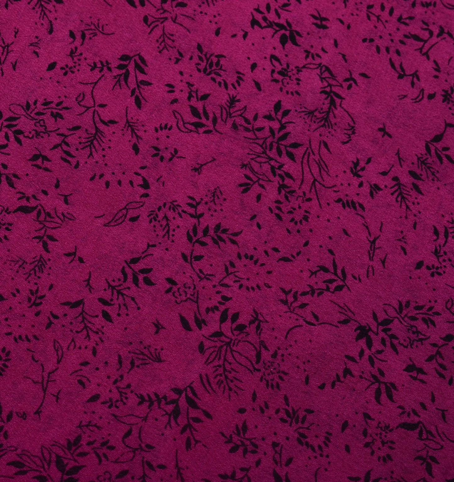 Sushila Vintage Magenta Saree 100% Pure Silk Printed Floral Soft Craft Fabric