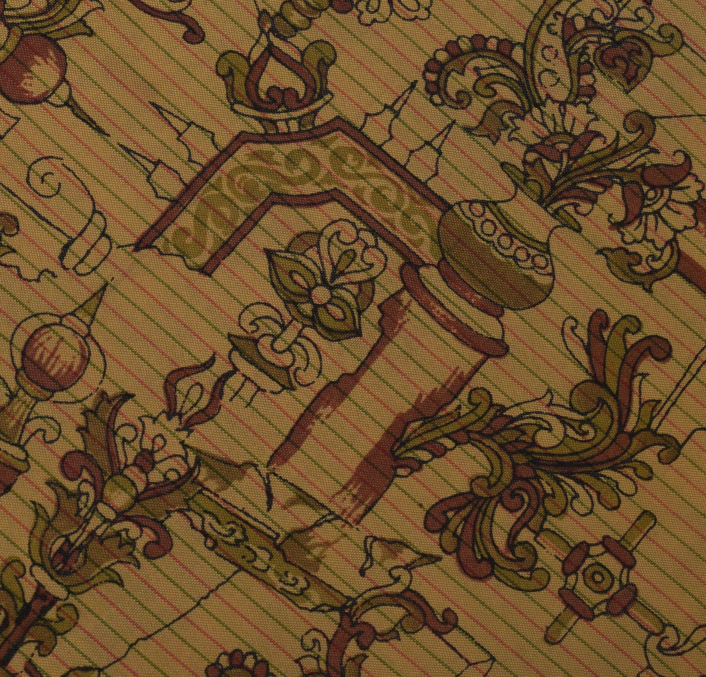 Sushila Vintage Green Saree 100% Pure Silk Printed Floral Soft Craft 5 YD Fabric
