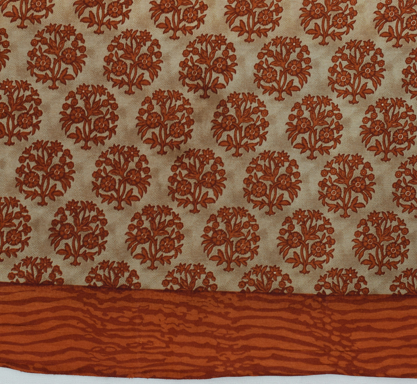 Sushila Vintage Indian Saree 100% Pure Silk Printed Floral Soft Craft Fabric