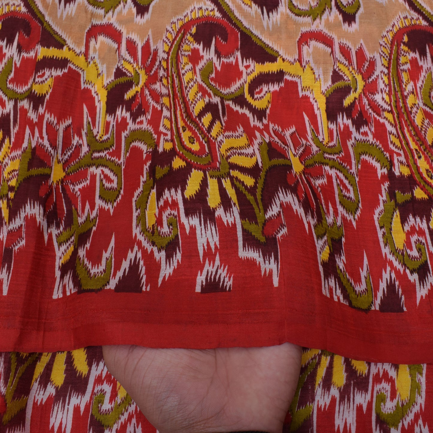Sushila Vintage Brown Saree 100% Pure Silk Printed Floral Soft Craft Fabric