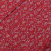 Sushila Vintage Maroon Saree 100% Pure Silk Printed Floral Soft Craft 5YD Fabric