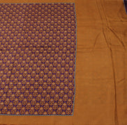 Sushila Vintage Purple Saree 100% Pure Silk Printed Floral Soft Craft Fabric