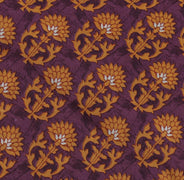Sushila Vintage Purple Saree 100% Pure Silk Printed Floral Soft Craft Fabric