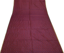 Sushila Vintage Purple Saree 100% Pure Silk Printed Soft Dress Craft Sari Fabric