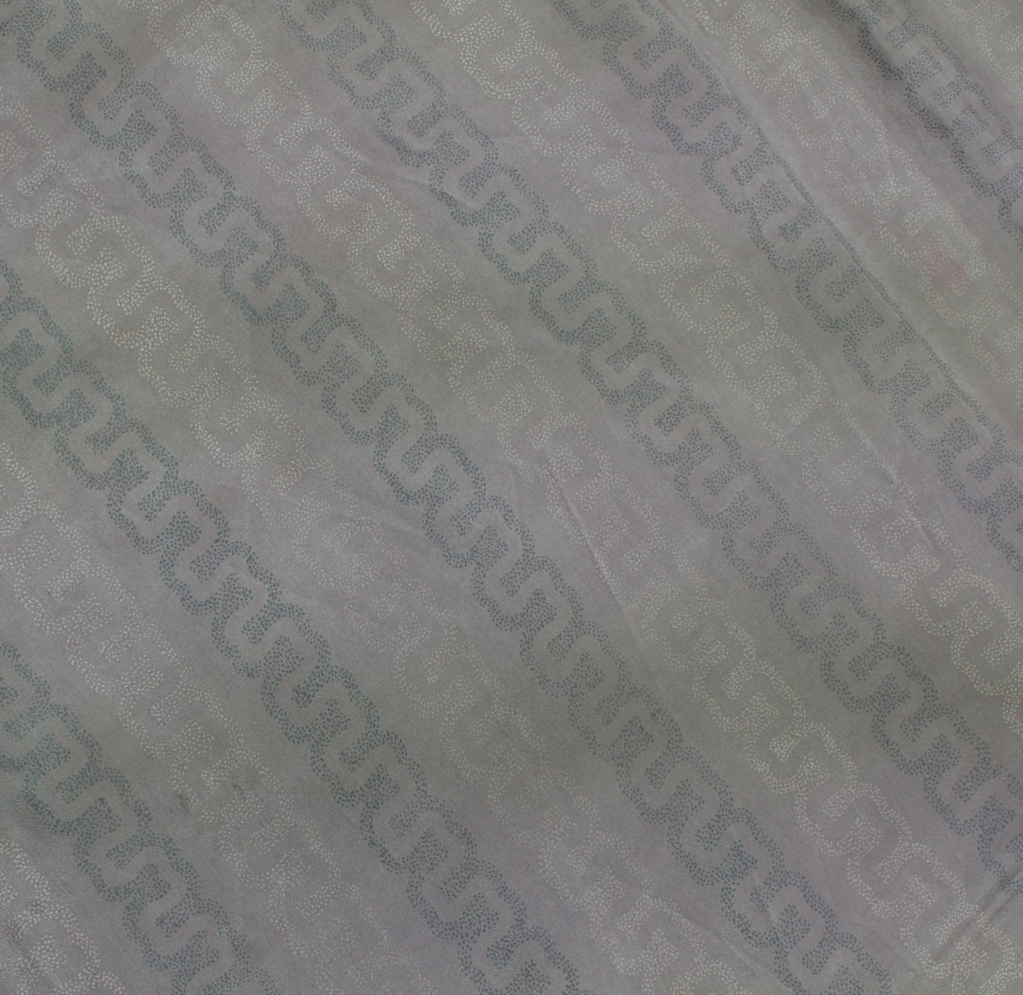 Sushila Vintage Gray Indian Saree 100% Pure Silk Printed Soft Sari Craft Fabric