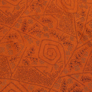 Sushila Vintage Rust Saree 100% Pure Silk Printed Floral Soft Sari Craft Fabric