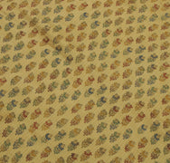 Sushila Vintage Cream Saree 100% Pure Silk Printed Floral Soft Craft Fabric